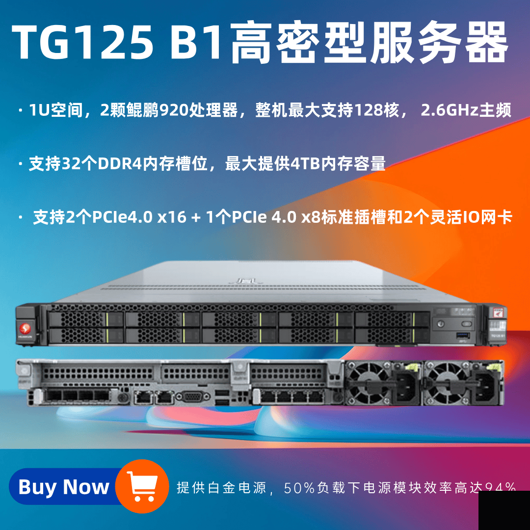 TG125 1U2路高密型服務(wù)器